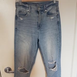 AE Mom Jean with knee rips